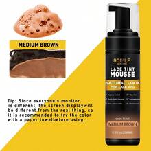 DLace Tint Melting Hair Mousse 6.8 Fl Oz Lace Tint Mousse For Women Hair Wig Lace Wigs Toupees And Hairpieces Natural Finishing Lace Color Lace Tint Mousse For Wigs Melts Lace Foam Tint Medium Brown 7001 - MediumBrown - 查看 3