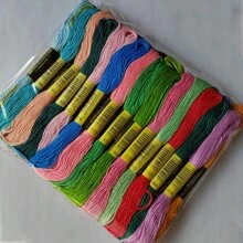 250 Colors Cross Stitch Thread, 200 Colors Embroidery Thread, 150 Colors Polyester Embroidery Floss, Handmade Beginner DIY Weaving Supplies, Random Colors