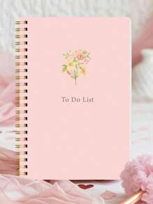 1 Stück Tages-Planer Notizbuch - spiralgebunden To-Do Liste Tracker, undatiert für Aufgabenpriorisierung & Notizen, Schul- oder Büromaterial, zurück in die Schulzeit