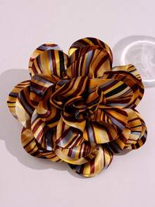 15厘米夸张黑白斑马条纹，彩色线条布艺花朵胸针，适合西装翻领，晚会主持人办公室配饰衬衫夹克首饰圣诞节万圣节衣服别针有趣可爱的教师礼物