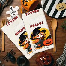 2/4 Pcs Halloween Themed Dish Towels, Super Absorbent Microfiber Modern Dish Cloths, Cooking And Baking Tea Towels, Printed Washcloths, Cleaning Towels, Hand Towels, Soft And Highly Absorbent, Great Gift For Neighbors, Moms, Friends, Birthday, Halloween, Housewarming, Kitchen Decor, Household Essentials - Multicolor - View 11
