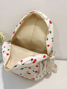 Set de 3 mochilas con estampado de lazo de nailon, mochila plegable de gran capacidad con múltiples bolsillos y cremallera impermeable, adecuada para adolescentes, estudiantes de secundaria y universidad, mujeres para uso diario, ir y venir, viajes, regalo del Día de San Valentín - Rojo - Ver 8