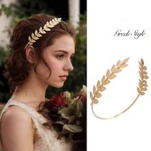 One Pic,希腊风格金色头饰,派对装饰,万圣节装饰配件,金属叶发带,欧美流行新娘发带,金叶发夹,头饰配件,送给爸爸的礼物,送给妈妈的礼物,送给朋友的礼物,送给女朋友的礼物 - 彩色 - 查看 5