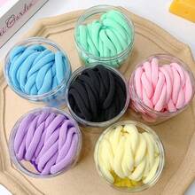 50 件无缝发带套装 - 女士柔软防滑弹力发带、日常马尾辫固定器、夏季发饰散装，适合健身房、瑜伽、沙滩派对（粉色）、马尾辫固定器、发圈、发橡皮筋、发绳 - 粉紅色[罐裝] - 查看 6