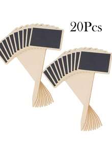 1-30 Pieces Mini Chalkboard Plant Tags, 15 X 6 Cm T-Type Garden Plant Labels With Marker, Wooden Plant Labels Rectangle Tags, Vegetable Plaques For Potted Plants - Multicolor - View 11