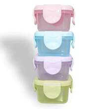 5个装迷你食品储存容器，婴儿和儿童餐盒 - 彩色 - 查看 5
