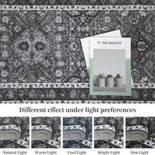 Meiyiu Washable Rug Runner Vintage Rug Traditional Rug Non-Slip Grey Runner Rugs With Rubber Backing Low-Pile Ultra-Soft Distressed Rug For Kitchen Bedroom 2x6/5x7/6x9/8x10/9x12 - Grey-2x6 Feet - View 3