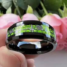 2024 New Men's Business 8mm Gun Black Ring High Quality Stainless Steel Men's Ring Inlaid Gray Carbon Fiber Carbide Ring Mahogany Ring Men's Wedding Party Jewelry Comfortable Wear Size 6-13 Supports Mixed Sizes And Mixed Batches - Ring - View 48