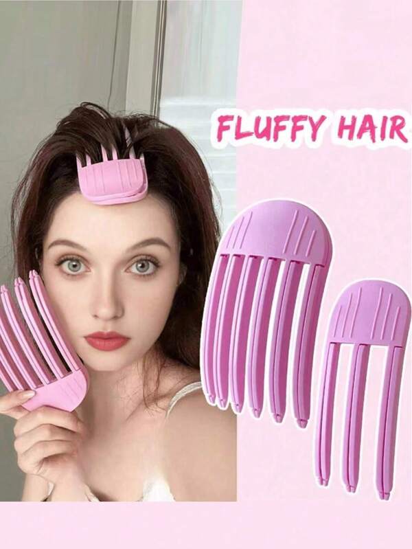 2pcs No-Heat Hair Root Volumizer, Natural Fluffy Hair Styling DIY Tools, Fluffy Hair Clips, Curling Bangs Clips, Volumizing Hair Clips For Women,Back To School,Travel Holiday Essentials,Hair Accessories For Women