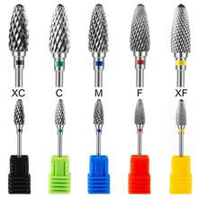 Brocas profissionais de aço tungstênio para unhas (1/2/5 peças), adequadas para remoção de gel, ferramentas de manicure e acessórios para lixa elétrica de unhas. - Multicolorido - Ver 7