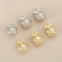 3 件 DIY 石榴石铜镶嵌红色锆石镀 18K 金银首饰吊坠饰品