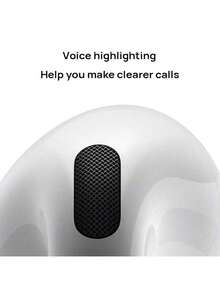 Auriculares Bluetooth Airpods 4, llamadas talla grande claras, resistente al polvo IP54, resistente al sudor y al agua, ajuste cómodo, configuración y conexión fáciles, cambio automático de dispositivos, compartir audio entre varios dispositivos, compatible con teléfonos y tabletas Apple - Blanco - Ver 4