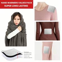 50/40/30/20/10PCs Hand Warmer Self-Heating Portable Fast Heating Waist And Abdomen Warmer Self-Heating Patch,Warm Abdomen Warming Patch,Suitable For Adults, Especially Women, Outdoor Mountaineering, Hiking, Skiing Enthusiasts, And People With Specific Health Needs(One Sachet Contains Two Tablets) - Orange - View 8