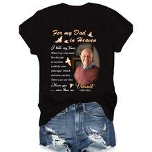 1pc Custom Memorial Shirt,Personalized In Loving Memory Shirt, Memorial Gift, Funeral Shirt,Personalized Memorial T-Shirt – Custom Photo Remembrance Gift, In Loving Memory Shirt, Sympathy & Condolence Gift For Loss Of Loved One,  Tees, 100% Cotton, S-2XL