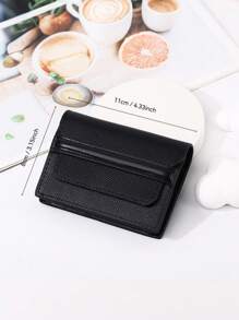 محفظة جلد طبيعي للنساء، محفظة صغيرة ذات تصميم بسيط وأنيق، مزودة بفتحات متعددة للبطاقات، مضادة للمغناطيس وسعة كبيرة