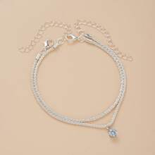 2pcs Set Shiny Rhinestone Bracelets For Women, Gift Suitable For Holiday, Date, Party, Tourism, Summer Jewelry, Western Jewelry, Beach Accessories, Dance Party, Summer, Jewelry, Accessories