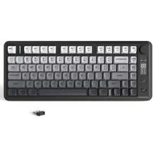 LexonTech Teclado inalámbrico para juegos ZIYOU LANG M75, con retroiluminación RGB, batería recargable de 2000mAh, teclado pequeño con membrana, pantalla inteligente y perilla, teclas degradadas de PBT para PC - Multicolor - Ver 11