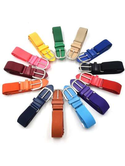 Thắt lưng bóng chày thể thao ngoài trời cho trẻ em, Thắt lưng co giãn cho học sinh, Thắt lưng đa năng nhiều màu sắc phù hợp cho trẻ em từ 12-16 tuổi, Thể thao ngoài trời, Bóng chày, Đạp xe, Đi bộ đường dài, Cắm trại