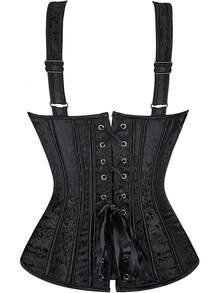 Overbust Corset Tops For Women: Plus Size Pirate Costume Women - Straps Bustier Corsets For Theme Party Costumes - 寶藍色 - 查看 9
