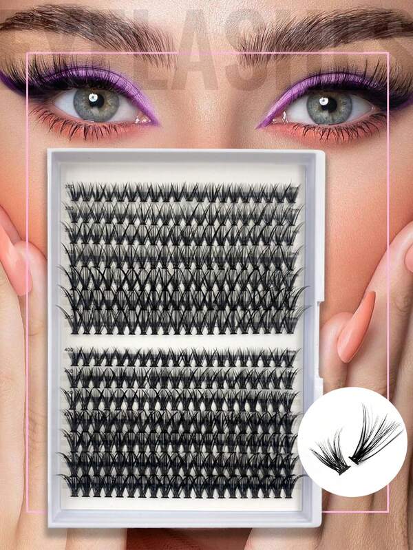 280 Pcs Individual Cluster Lashes 30D+40D D Curl 9-15mm Mix Lash Clusters DIY Lash Extension At Home Lashes That Look Like Eyelash Extensions (30D+40D-D,9-15mix)