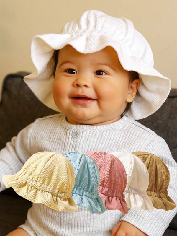 1 Pc Autumn/Winter Baby Hat With Corduroy Basin Cap