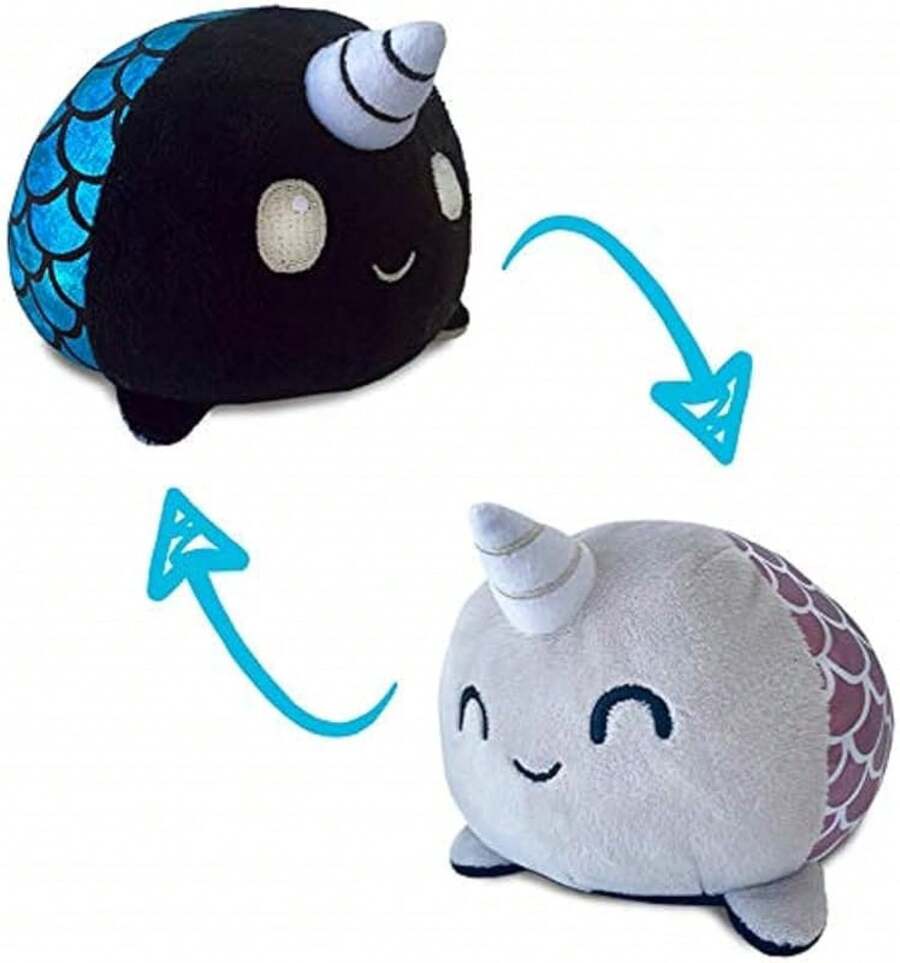TeeTurtle - The Original Reversible Shark Plushie - Blue - Cute Sensory Fidget Stuffed Animals That Show Your Mood - 美人魚獨角鯨 - 查看 1