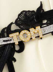 3PCS,Black Round Nipple Covers And Sexy Thong Underwear, Customizable Text, Personalize Your Own Message, Sexy Women's Lingerie And Nipple Covers, Best Lingerie For Ladies. The Perfect Gift For Friends, Wives, Girlfriends, And A Great Valentine's Day Gift