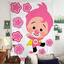 1pc Plim Plim Anime Tapestry Hippie Flower Wall Carpets Dorm Decor Wall Hanging Home Decor