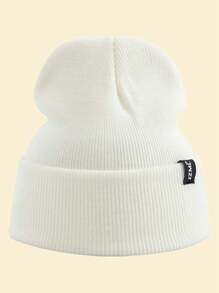 UP POSITIVE 1 件男女通用字母刺绣针织帽，秋冬配饰