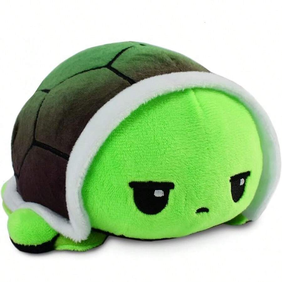 The Original Reversible Turtle Plushie - Green - Cute Sensory Fidget Stuffed Animals That Show Your Mood 4 Inch,Seasonal Gifts - 電子遊戲 - 查看 1