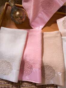Made In Turkey – 6-Piece Premium Quality Hand & Kitchen Towel Set | 30x50 Cm | Soft & Elegant | Ideal For Bridal Dowry - Rose Red - View 2