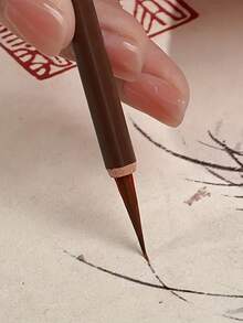 7 支装细线艺术画笔数字绘画工具，带葫芦形手柄和圆形笔尖，返校用品 - 彩色 - 查看 1