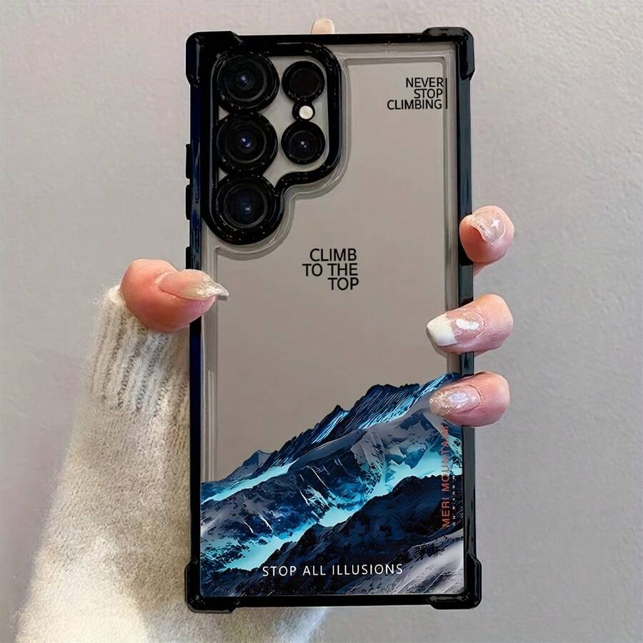 Fashion Snow Mountain Creative Phone Case For Samsung S25 S24 S23 S22 S21 FE Ultra Plus 4G 5G Shockproof Transparent Soft Back Cover - 混合色 - 查看 1