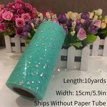 Polka Dot Sequin Mesh Rolls - 10/50 Yards Polka Dot Mesh Netting For Christmas/New Year/Valentine/Wedding/Birthday/Halloween Decoration Tutu Skirts, Gift Wrapping, Party Decor