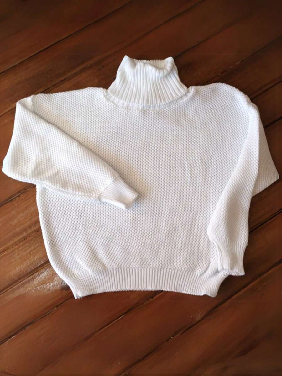 Women's Knitted Blouse Long Sleeve High Neck Casual Fashion - 查看 1
