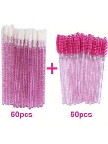 100pcs Disposable Lip & Eyelash Makeup Brushes - Sensitive Nylon Bristles, Easy Application For Lipstick, Lip Gloss, Mascara - Suitable For All Skin Types,Brush Set,Makeup Brush Kit,Make Up Brush Set,Make Up Set Complete,Makeup Brush Set,Complete Makeup Kit,Brush Kit,Brushes Makeup Set,Makeup Gift Set,Set - Multicolor - View 6