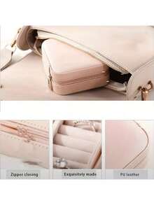 1 件多功能珠宝收纳盒、便携式旅行珠宝盒、防水珠宝盒、可拆卸珠宝收纳盒、女士礼品盒、珠宝架、家居珠宝展示架、适合女孩和女士、万圣节礼品盒、圣诞节礼品盒、收纳盒、旅行收纳、返校季