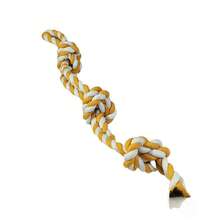 Large Dog Anti-Bite Tug Rope, Retriever Breed Tug Of War Toy, Dual-Strand Braided Chew Toy, Dental Cleaning + Separation Anxiety Relief - Multicolor - View 9