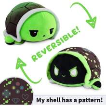 The Original Reversible Turtle Plushie - Green - Cute Sensory Fidget Stuffed Animals That Show Your Mood 4 Inch,Seasonal Gifts - 電子遊戲 - 查看 3