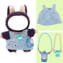 Pullover, Halskette, Umhängetasche Set, Neues Produkt, für Labubu (Plüschpuppe nicht enthalten)