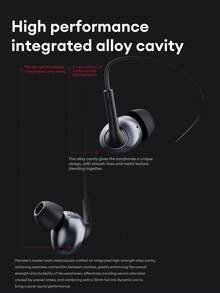 MONSTER MQH15 有线耳机，半入耳式，Type-C 和 3.5 毫米插孔，立体声低音，灵敏麦克风，游戏，音乐，兼容手机和电脑 - 銀色 - 查看 7