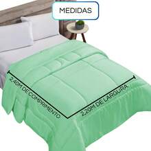 200 Thread Count Natural Cotton Queen Comforter Soft Touch - 綠色 - 查看 7