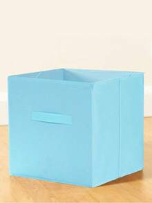 3/1 pieza Caja de almacenamiento cuadrada de tela no tejida de colores, organizador de ropa plegable, solución de almacenamiento multifuncional - multicolor - Ver 20
