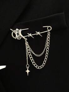 1pc Star, Four-Pointed Star, Heart Crystal, Flower, Cross, Butterfly Element Vintage Style Brooch Pin, Suitable For Daily, Party, Festival Decoration And Wear - Multicolor - View 15