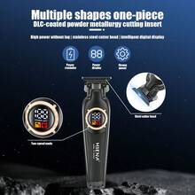 HIENA 无绳电动理发器，USB 充电 LED 数字显示屏，多种颜色可选，便携式理发器，美容美发工具，送给他的最佳节日礼物 - 彩色 - 查看 7