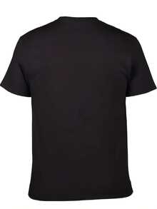 Men's Custom T-Shirt Casual Round Neck Printing 100% Cotton, Suitable For Travel/Vacation/Outdoor Camping Bigfoot - Themed T - Shirt(Mysterious Creature & Nature Scenery Graphic) - 黑色 - 查看 2