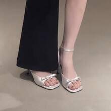 Women Pumps - 銀色8cm - 查看 4
