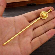 1 peça de grampo de cabelo com design minimalista clássico e flor vazada, cor dourada, acessório de cabelo diário para mulheres do Oriente Médio, joia para festa de aniversário de menina árabe africana, presente de casamento