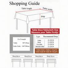 1pc Rectangular Tablecloth, Fresh Winter Theme Tablecloth | Christmas Season Healing Dining Table, Party Atmosphere Setter, Suitable For Daily Home Living Room Dining Room, Outdoor Picnic, Theme Events, Lightweight And Washable, Can Be Used Indoors/Outdoors