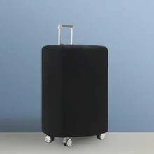 1 件弹性涤纶黑色/多色可选行李箱保护套、旅行防尘行李箱套、手提包保护套、弹性设计、飞机登机防刮、便携式存储、商务旅行和度假必备、纯色简约、旅行整理配件套装 - 黑色 - 查看 7
